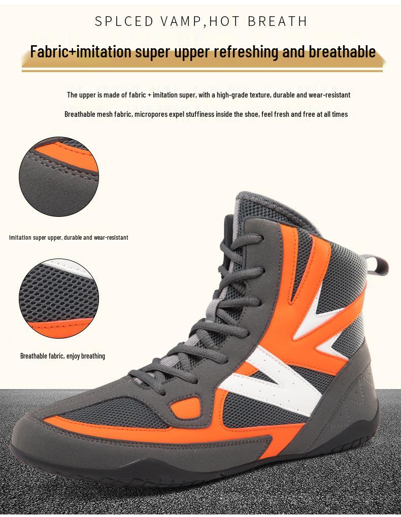 QJ-99-5 Unisex Plus Size Boxing & Sanda Non-Slip Training Shoes