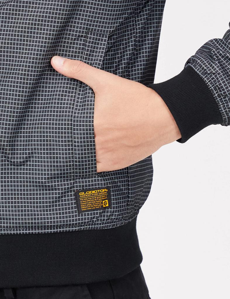 Reversible cold weather jacket Grid x Black M [Cocos Nobuoka] G-9901