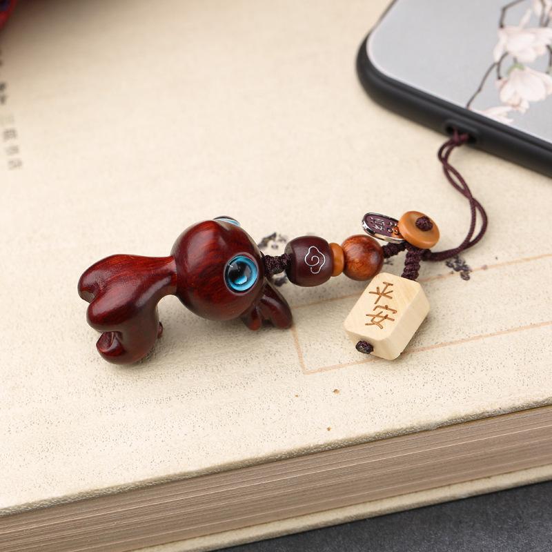 Sandalwood Deer Keychain & Phone Charm - Unisex Cute Hanging Ornament