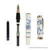 Wachifield Dayan the Cat Fountain Pen with Cartridge and Ink Fine Nib eHONTOMO Nippon Shuppan Hanbai IP909898 (Ivory) Converter. Color Blue-Black.