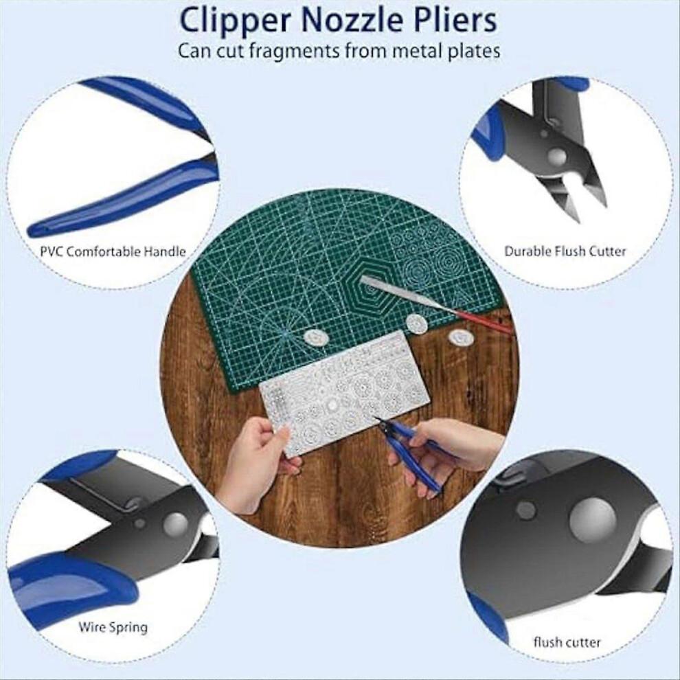 23pcs Metal Puzzle Tool Kit,Metal Model Tool Kit Includ Plier Bending Assist Tools File Flat Tweezers Wire Wrapping Rod