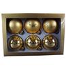 Set of 6 Baubles/80mm Gold