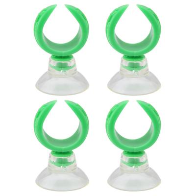 Aquarium Fish Tank Suction Cup Clips Airline Tube Holders Clamps(Green Inner Dia 17.6mm)