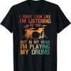 Funny Drummer Art For Men Women Drum Player Percussion Lover T-Shirt