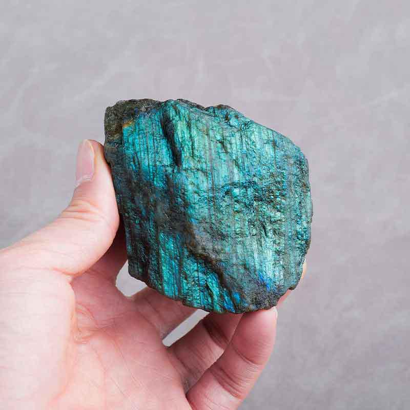 Labradorite Gray Moonstone Crystal: Aromatherapy Diffuser & Fish Tank Landscaping Stone