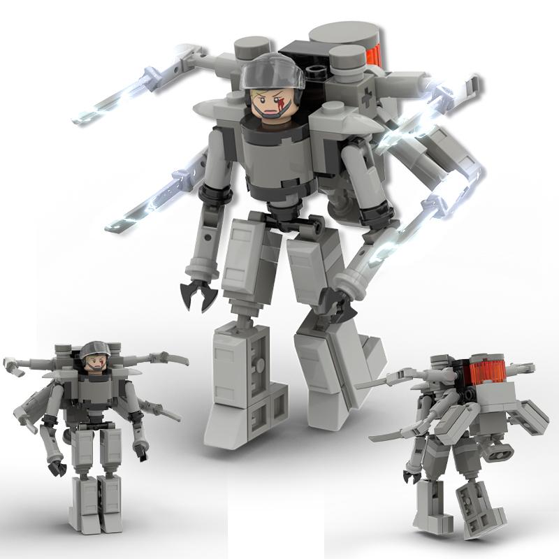 MOC Skibidi Toilette Bausteine Titan Monitorman Spinne VS TV Mann Figuren Konstruktionsspielzeug DIY Modell für Kinder Weihnachten