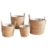 Woven Flower Pots Straw Flower Pots Outdoor Tables Large Straw Bag Basket Hand