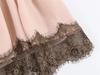 Sweet & Spicy Lace Patchwork Sleeveless Camisole Dress with Contrasting V-Neck Mini Skirt