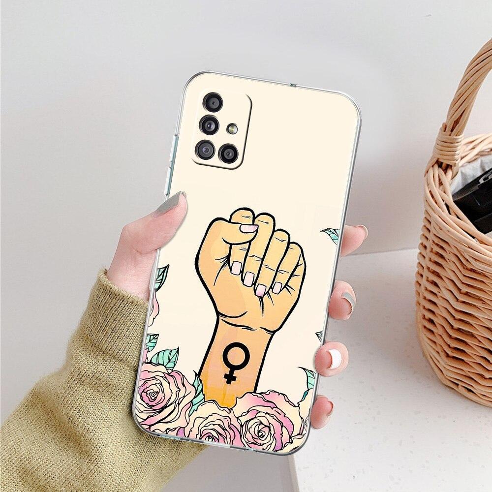 Feministische Feminismus-Telefonhülle für Samsung Galaxy A51 A71 A21S A12 A11 A31 A41 A52 A32 5G A72 A01 A02S Silikon Klar Soft Cover