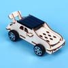 Wooden Diy Technology Car Handmade Small Crafted Solar Car Student Puzzle Assembly Kit Toy