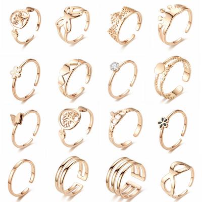 1Pcs Metal Wind Ring  Personality Open Ring Adjustable Alloy Ring