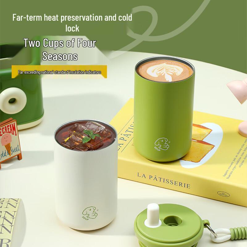Elegant Portable Vacuum Insulated Straw Bottle
