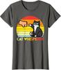 Cat Whisperer Paw Fist Bump Sunset Retro Cute Gift Ladies' Crewneck T-Shirt