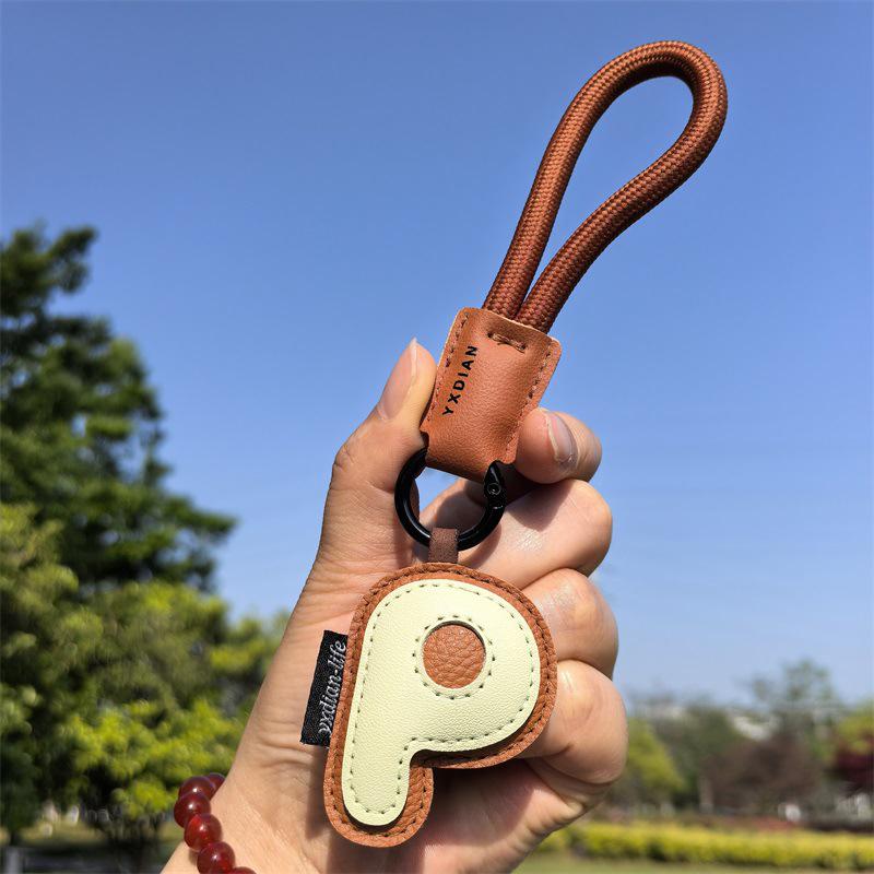 1PC Anniversary Gifts Lucky Letters Creative Alphabet Keychain Minimalist Wedding Favors Trendy For Couples Engraved 18CM