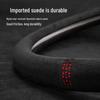 Four-Season Ultra-Thin Suede D-Shaped, Non-Slip, Breathable Steering Wheel Cover