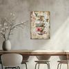 Route 66 Vintage Metal Sign Rustic Floral Teapots Butterflies Wall Art Non-Fading Durable Decor