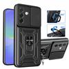 Case for Samsung Galaxy A37 A57 5G A16 A26 A36 A56 A15 A35 A55 A14 A24 A34 A54 A06 A07 4G Cover Slide Camera Ring Stand Funda