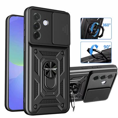 Coque pour Samsung Galaxy A37 A57 5G A16 A26 A36 A56 A15 A35 A55 A14 A24 A34 A54 A06 A07 4G Housse Bague Coulissante pour Appareil Photo Support Funda