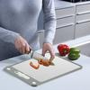 Cutting Board Double Sided Chopping Board Stainless Steel Cutting Board with Juice Groove Wheat Straw PP Chopping Board