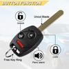 Pair Replacement For 2007 2008 Honda Fit/Ridgeline Key Fob Remote OUCG8D-380H-A