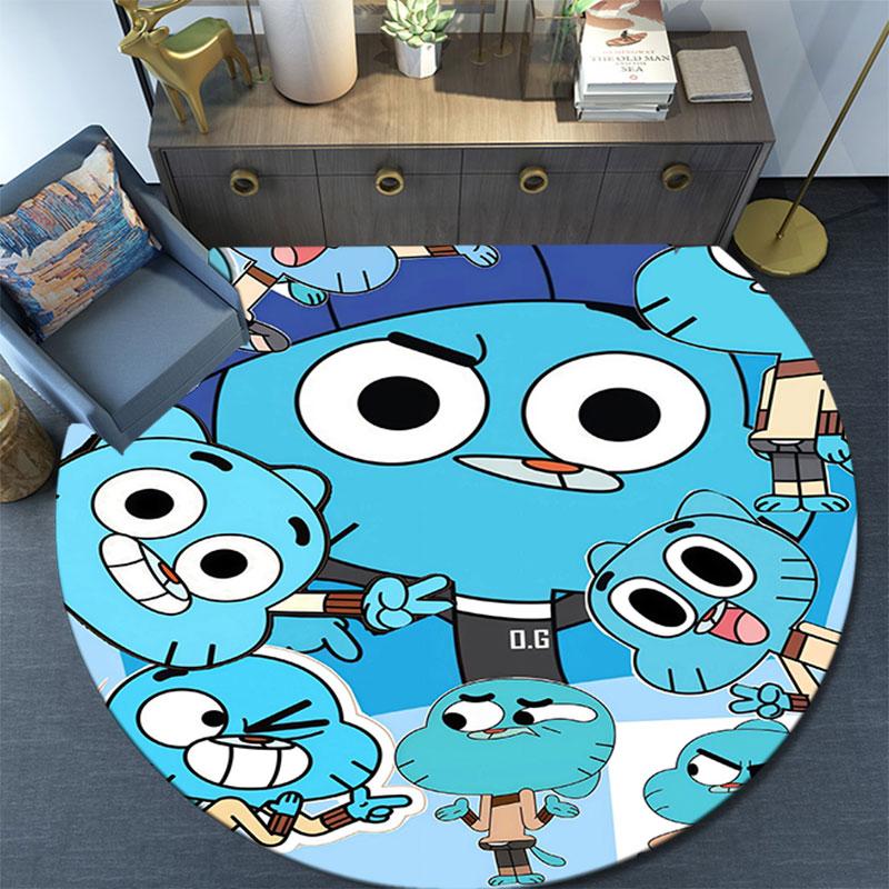 Gumball pattern round rug,Carpet Rug for Living Room Bedroom Playroom ,Non-slip Floor Mat,Holiday Gifts and Birthday Gifts.