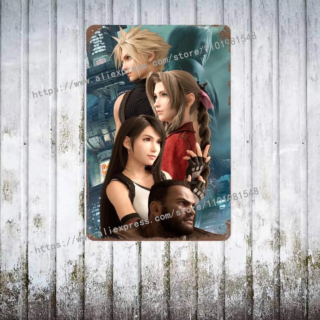 Final Fantasy Tactics The Lying Heart Poster Vintage Tin Metal Sign Decorative Plaque for Pub Bar Man Cave Club Wall Decoration