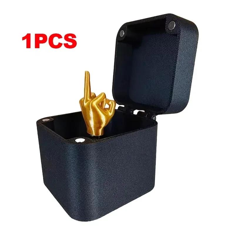 Cadou de farsă interesant de Crăciun Degetul mijlociu în cutie Cutie de Crăciun Cadouri creative amuzante Decor pentru birou Decorarea casei