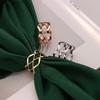 New Silk Scarf Buckle Simple Line Alloy Versatile Hijab Ring Headband Fixing