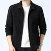 Fashion Men Loose Casual Solid Jacket Spring Autumn Korean Male Clothes Versatile Breathable Long Sleeve Zipper Cardigans Coat