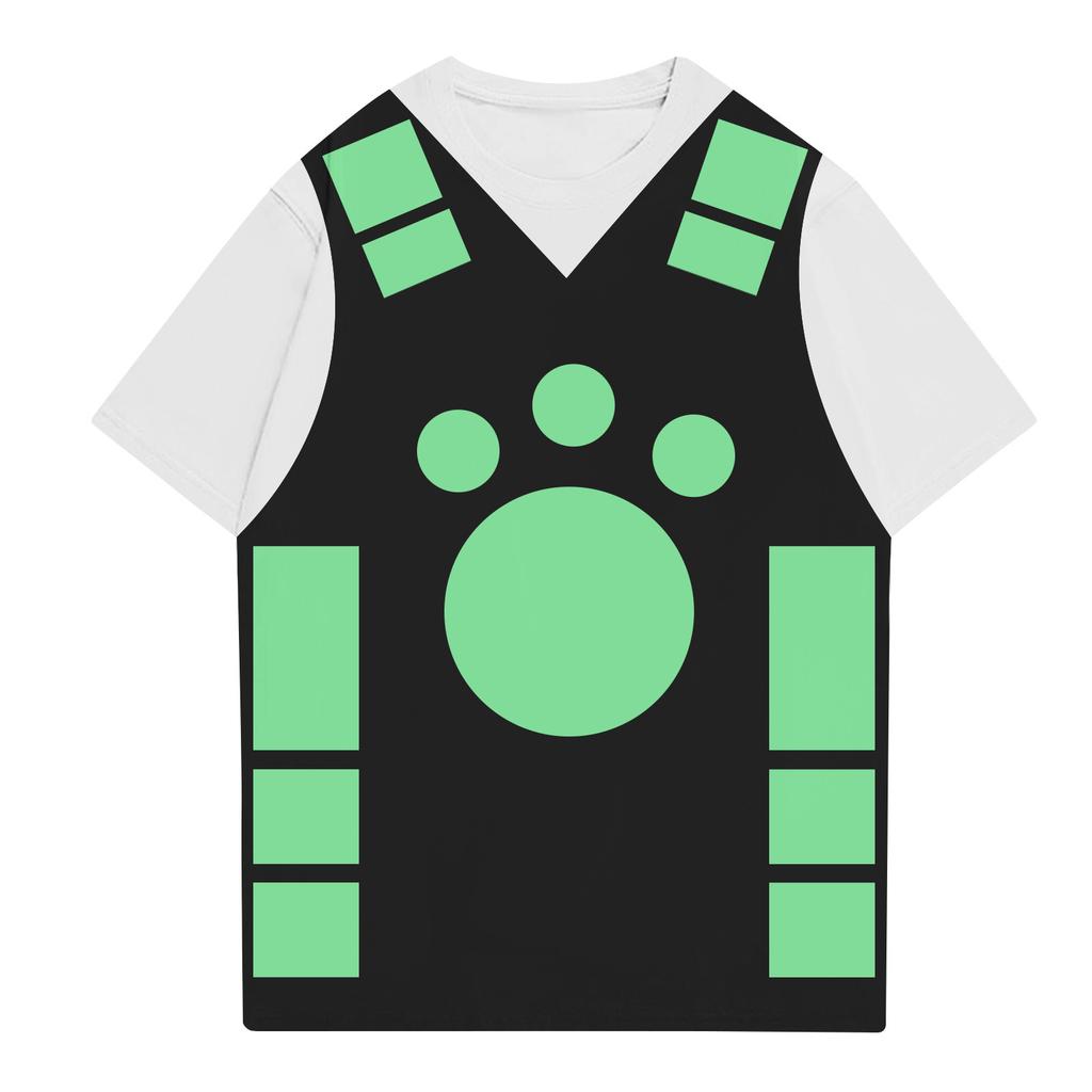 Fashionable Aldult Round Neck Short Sleeve Work Clothes Printed Tops For Summer Tops