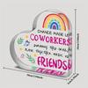 Thank-You Gift for Colleagues, A Heart-Shaped Acrylic Decorative Plaque Desktop Statue, Suitable for All Occasions, A Gift for Colleagues and Friends