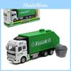 Colorful Diecast Garbage Truck Toy With Trash Bin For Kids Boys Xmas Gift