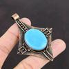 Arizona Turquoise Pendant Copper Pendant Handmade Pendant Unique Copper Jewelry Natural Gemstone Pendant Turquoise Jewelry Gift For Friend