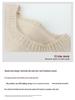 2025 Autumn/Winter Women's Elegant Cashmere Knit Top, Long Sleeve, Loose Fit, Solid Color, Round Neck Sweater