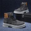  Men's Denim Martin Boots Lace Up High Top Non Slip Casual Ankle Boots
