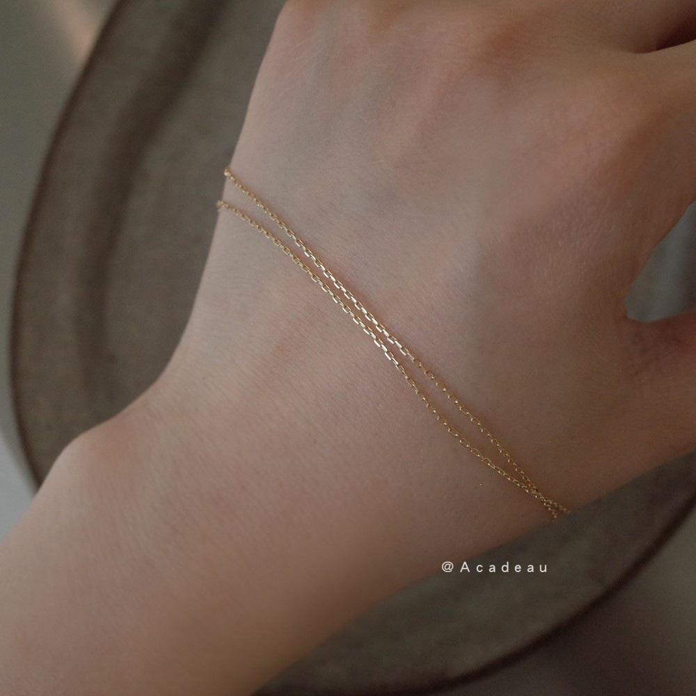 Delicate 14K Gold-Plated 925 Sterling Silver Necklace with Invisible Thin Chain and Pendant