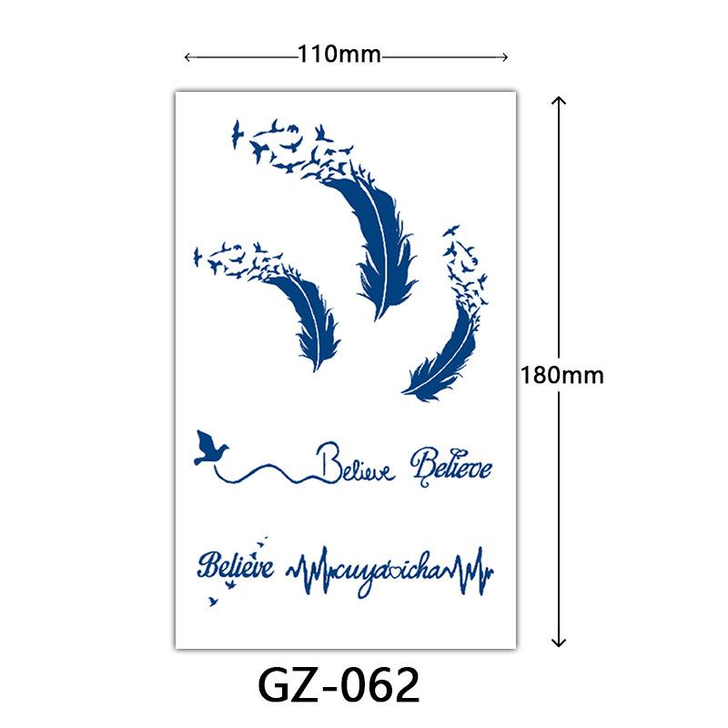 Herbal Juice Tattoo Stickers, Semi-Permanent Tattoo Stickers, Sweatproof, Lasting Tattoo Stickers