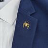 Punk style spider metal suit pin, men's cool stainless steel lapel pin, jacket/backpack personalized badge.