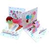 3D  Up Happy Birthday Greeting Card Delicate Handmade Cake Design Foldable for Coworker Birthday Surprise Small Gift