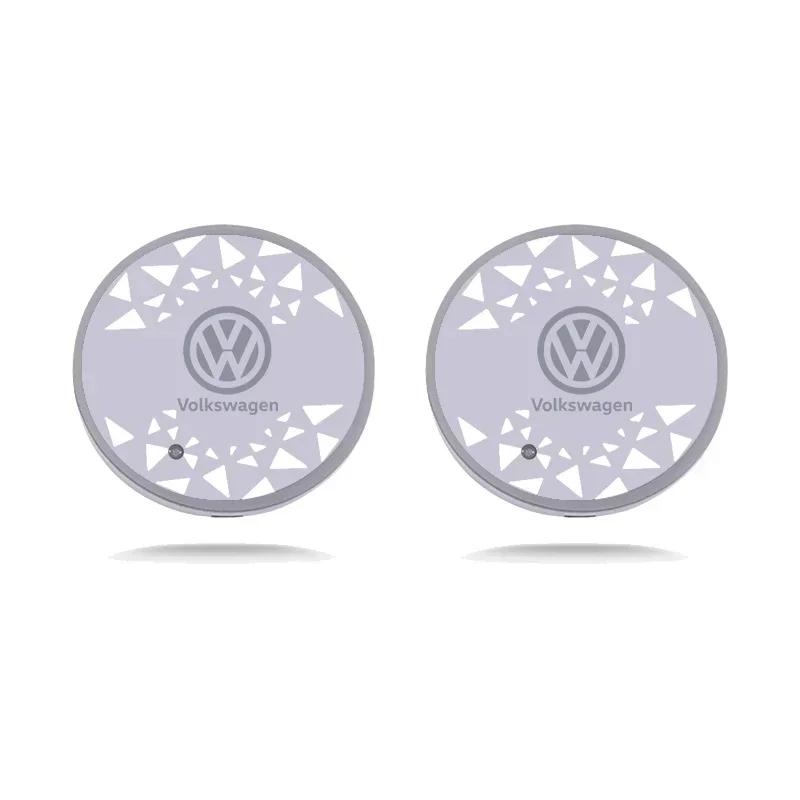 Für VOLKSWAGEN VW LED Auto Getränkeuntersetzer Licht Becherhalter Matte Ambiente Lampe für Volkswagen Golf Passat Jetta Tiguan Polo Bora Beet