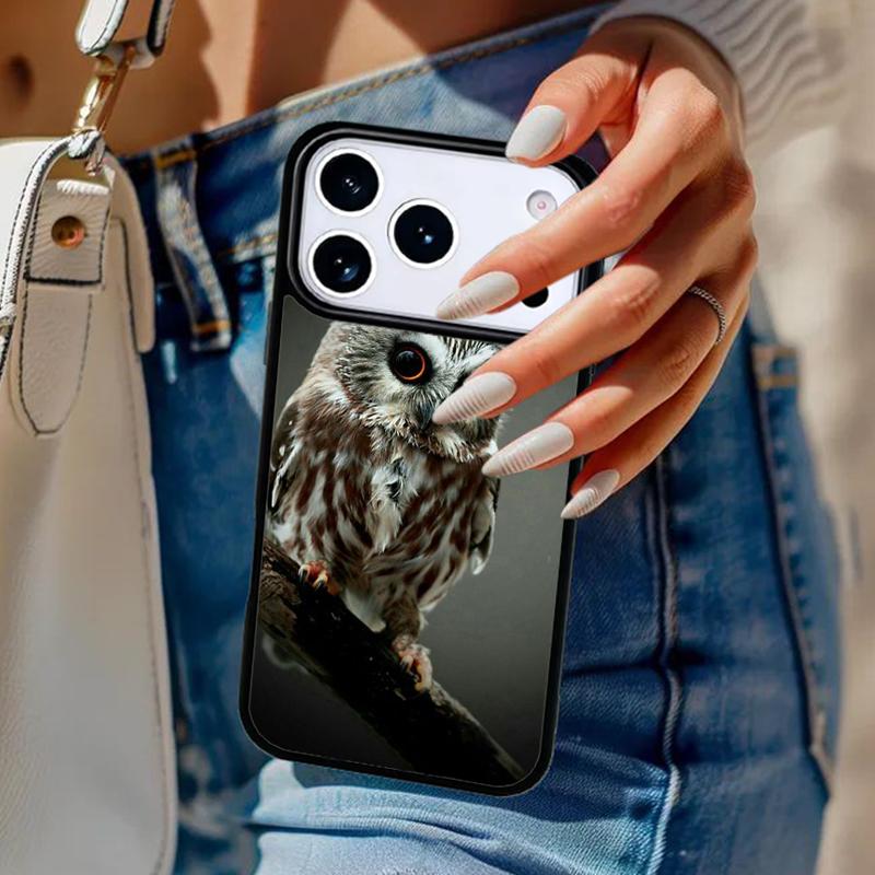 Owl Animal Pattern Phone Case For iPhone 17 Air 14 15 13 12 Max Cover For Apple 16e 11 Pro Max Plus Coque
