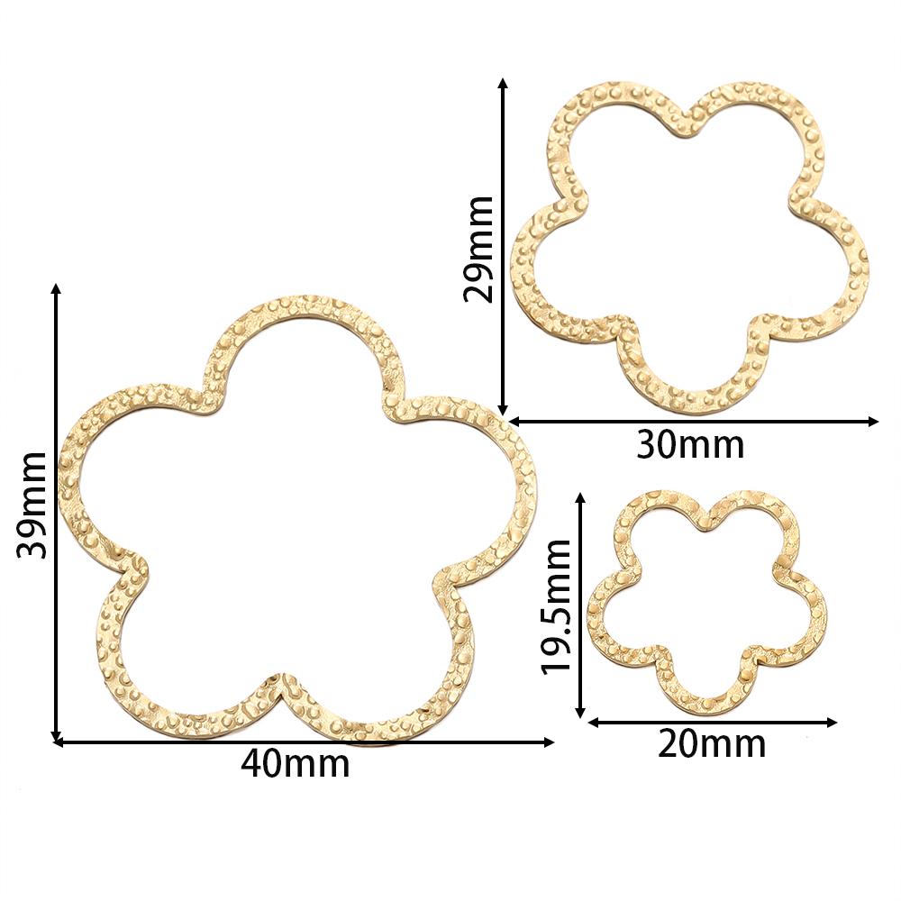 6pcs Gold Color Stainless Steel Geometric Bezel Frame Charms Pendants for DIY Earring Necklace Jewelry Making Findings Supplies