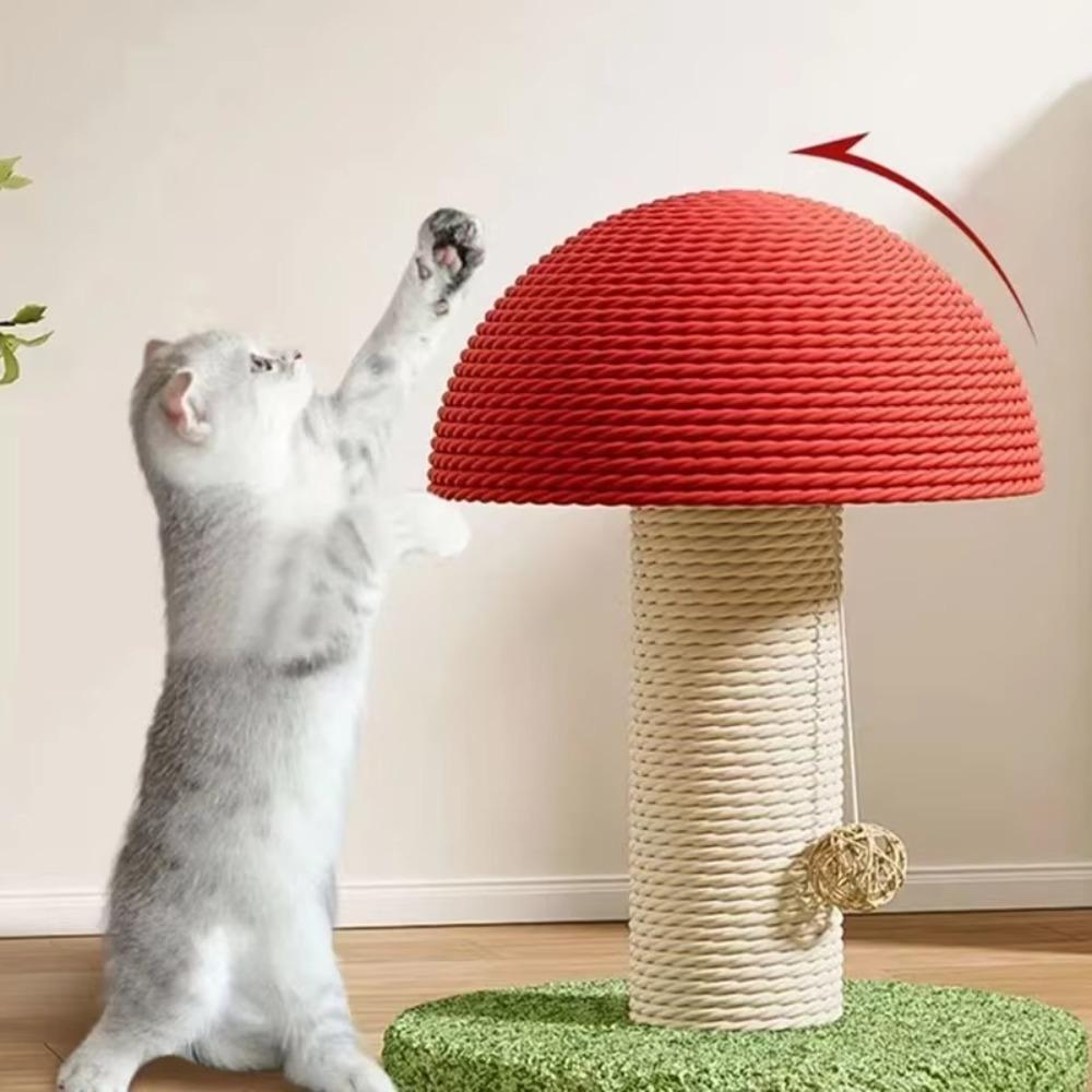 Red Mushroom Shaped Cat Scratch Board Scratch Resistant Cat Toys New Cat Scratcher  Pet Supplies