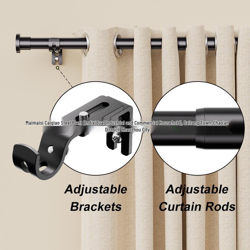 Modern Nordic Industrial Style Thickened Single Curtain Rod