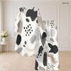 Women Plus Size Round Neck Long Sleeve Printed High Low Top Wide Leg Pants Two Piece Set