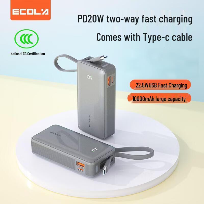 ECOLA Mini 10000mAh Power Bank