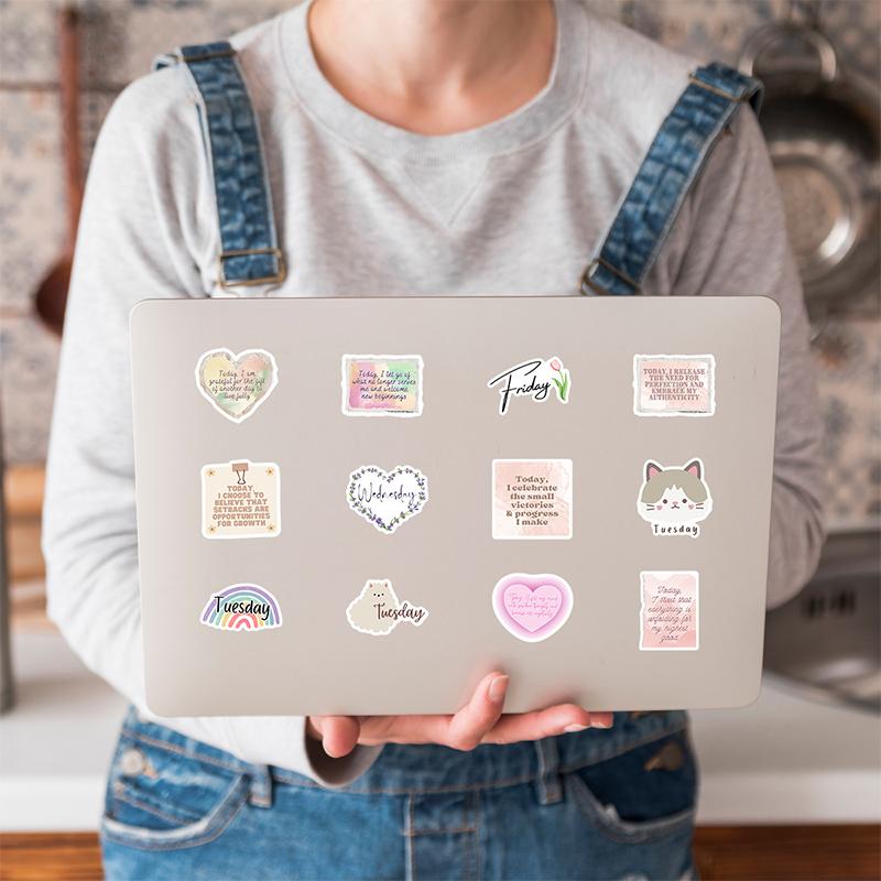 50PCS Motivational Stickers Inspirational Quotes Stickers English Motivational Decals Waterproof Vinyl Water Bottles Laptop