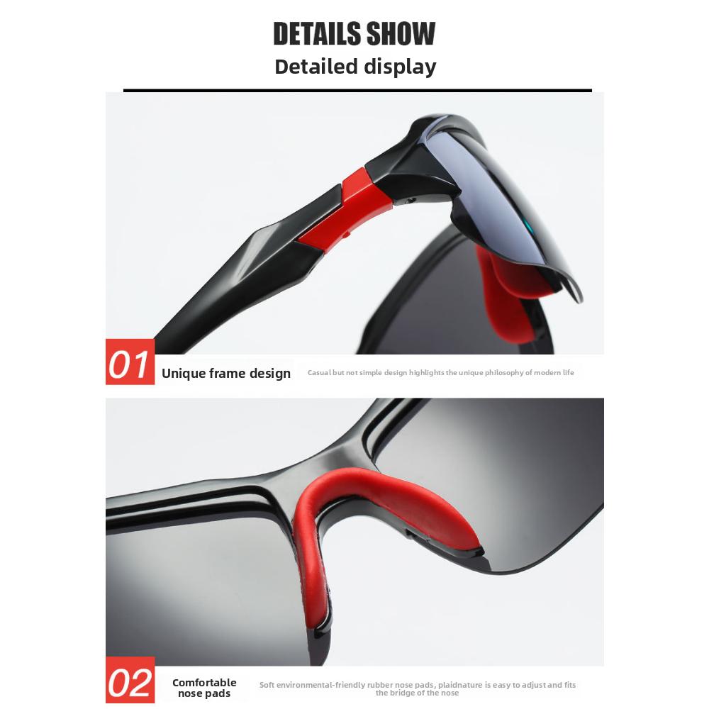 Color-changing glasses Men's polarized sunglasses Cycling glasses Outdoor sports glasses Sunglasses Men's UV protection