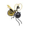 Solar-Powered Hanging Garden Light Decorative Outdoor Figurine Light Metal Flying Insect Hanging Lamp for Housewarming Gift
