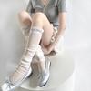 Summer Thin Lace Trim Bow Women'S Stockings Sweet Cute Lace-Up Ins Style Over-The-Knee Socks Japanese Jk Lolita Socks